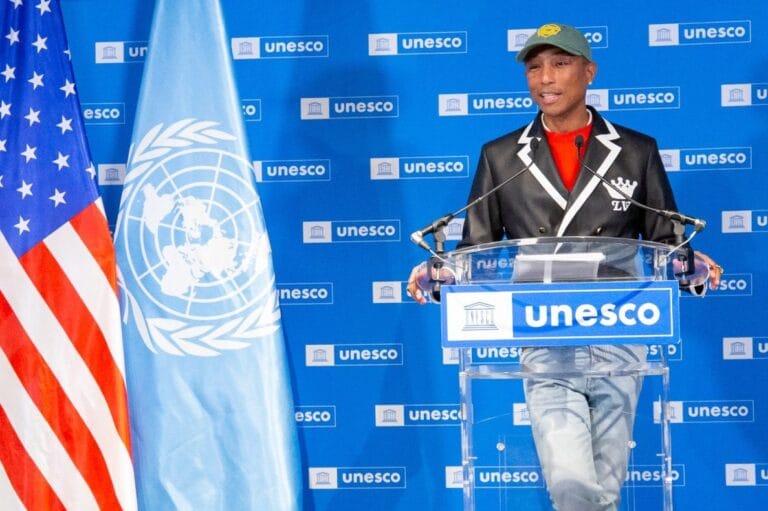 Pharrell Williams becomes UNESCO Goodwill Ambassador