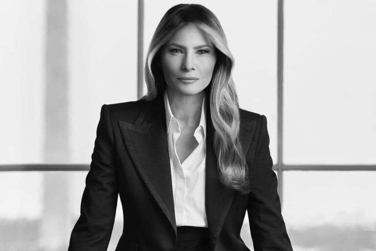 White House unveils first official portrait of Melania Trump