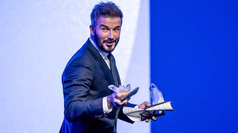 David Beckham was awarded for preserving children's rights