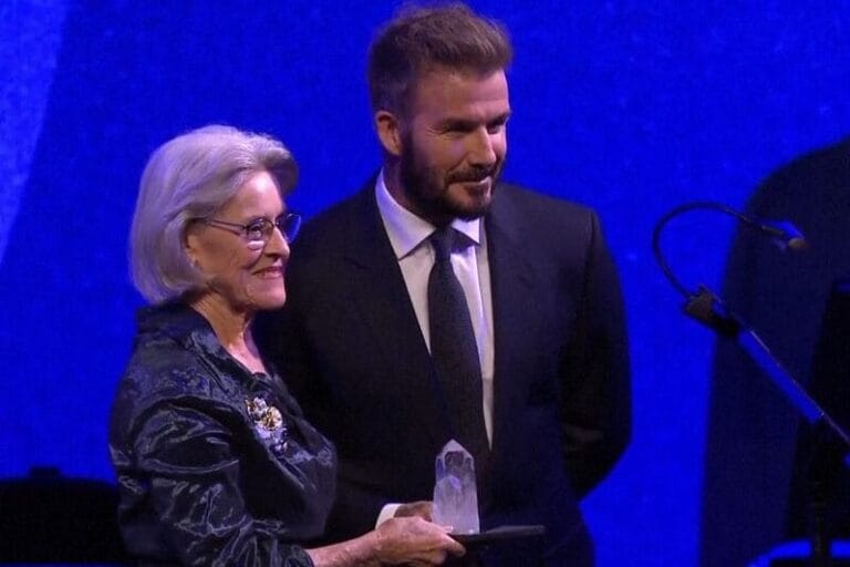 David Beckham was awarded for preserving children's rights