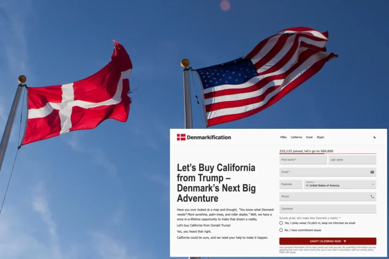 Danes have created a petition to buy the state of California from the United States. This is a response to Trump