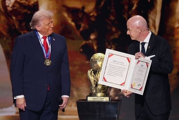Trump receives first-ever FIFA Peace Prize Trump receives first-ever FIFA Peace Prize