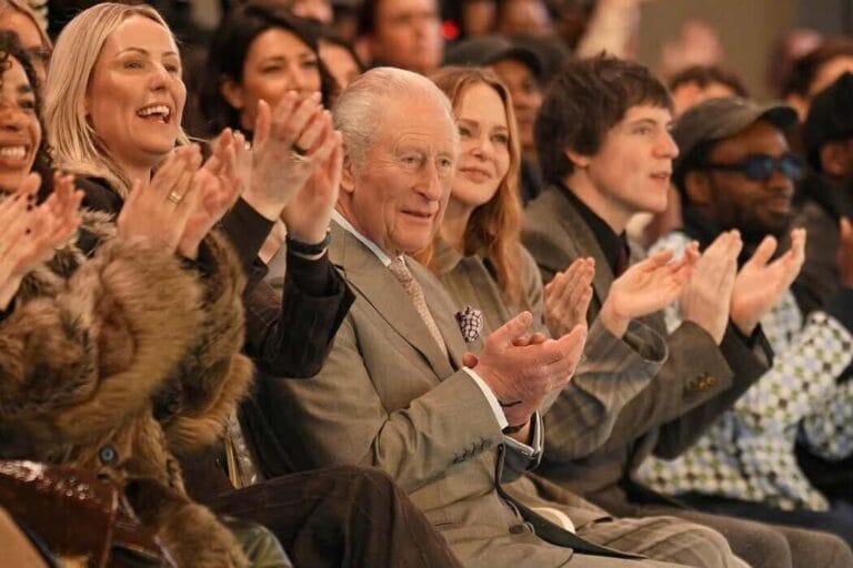 King Charles III attends a fashion show for the first time