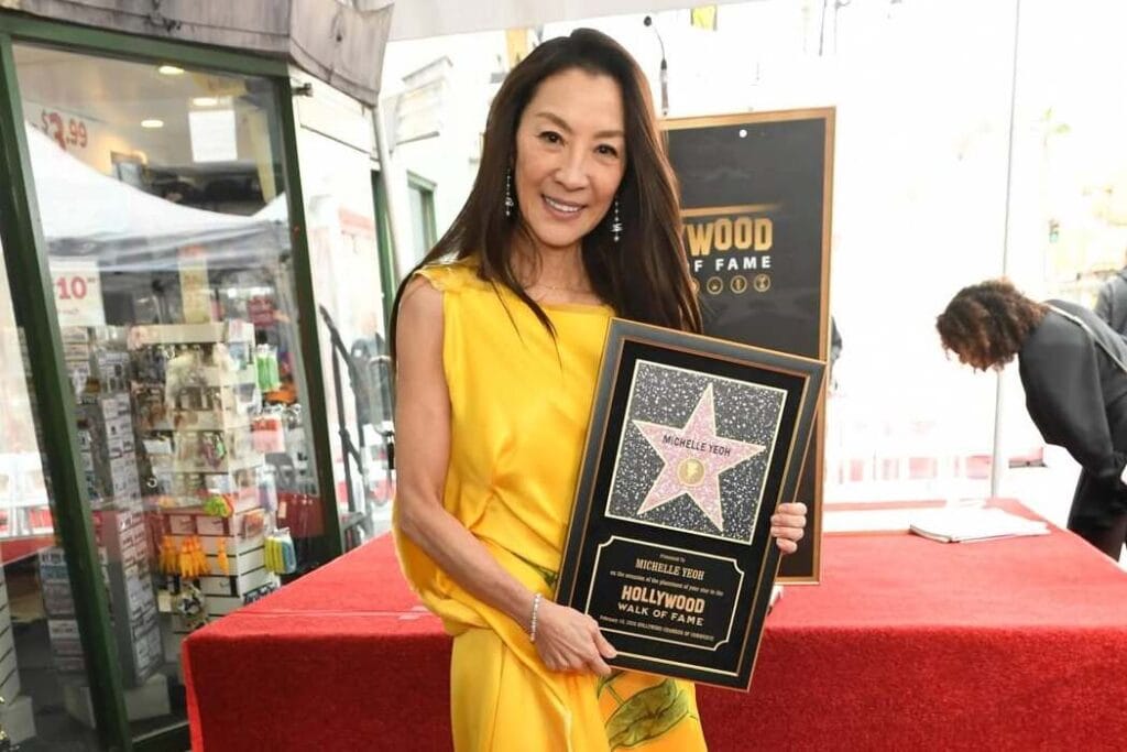 Michelle Yeoh Receives Star on Hollywood Walk of Fame Michelle Yeoh Receives Star on Hollywood Walk of Fame