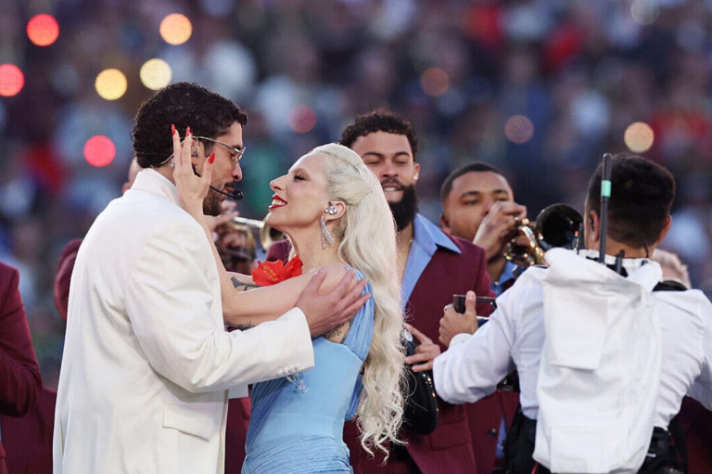 Lady Gaga Performs at the Super Bowl in a Dress by Latin American Brand Luar Lady Gaga Performs at the Super Bowl in a Dress by Latin American Brand Luar