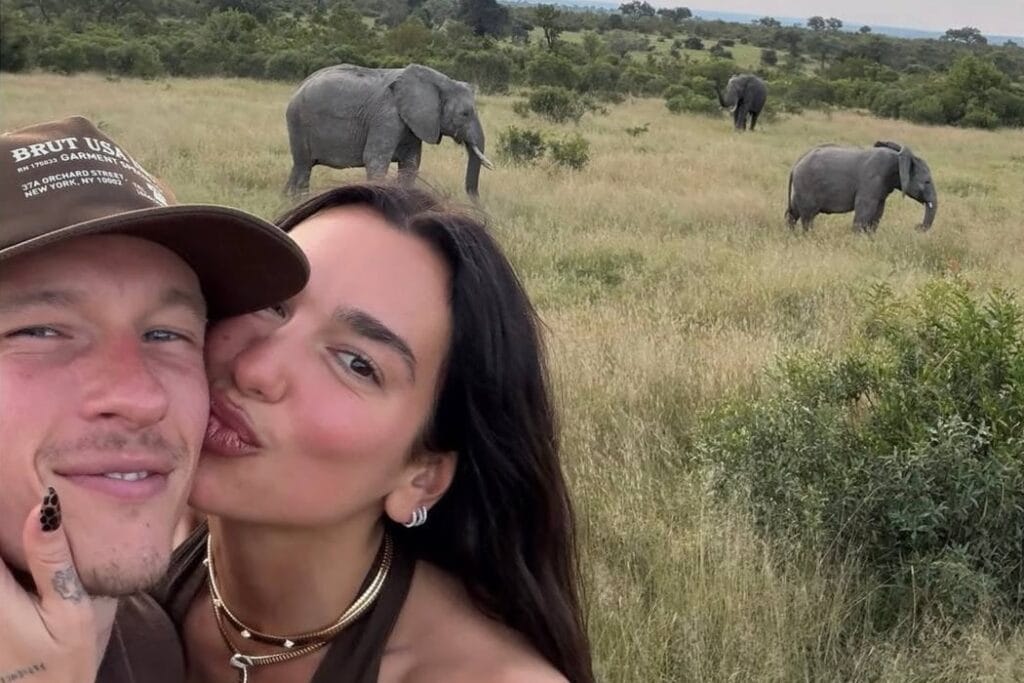 Dua Lipa and Callum Turner went on a safari in South Africa