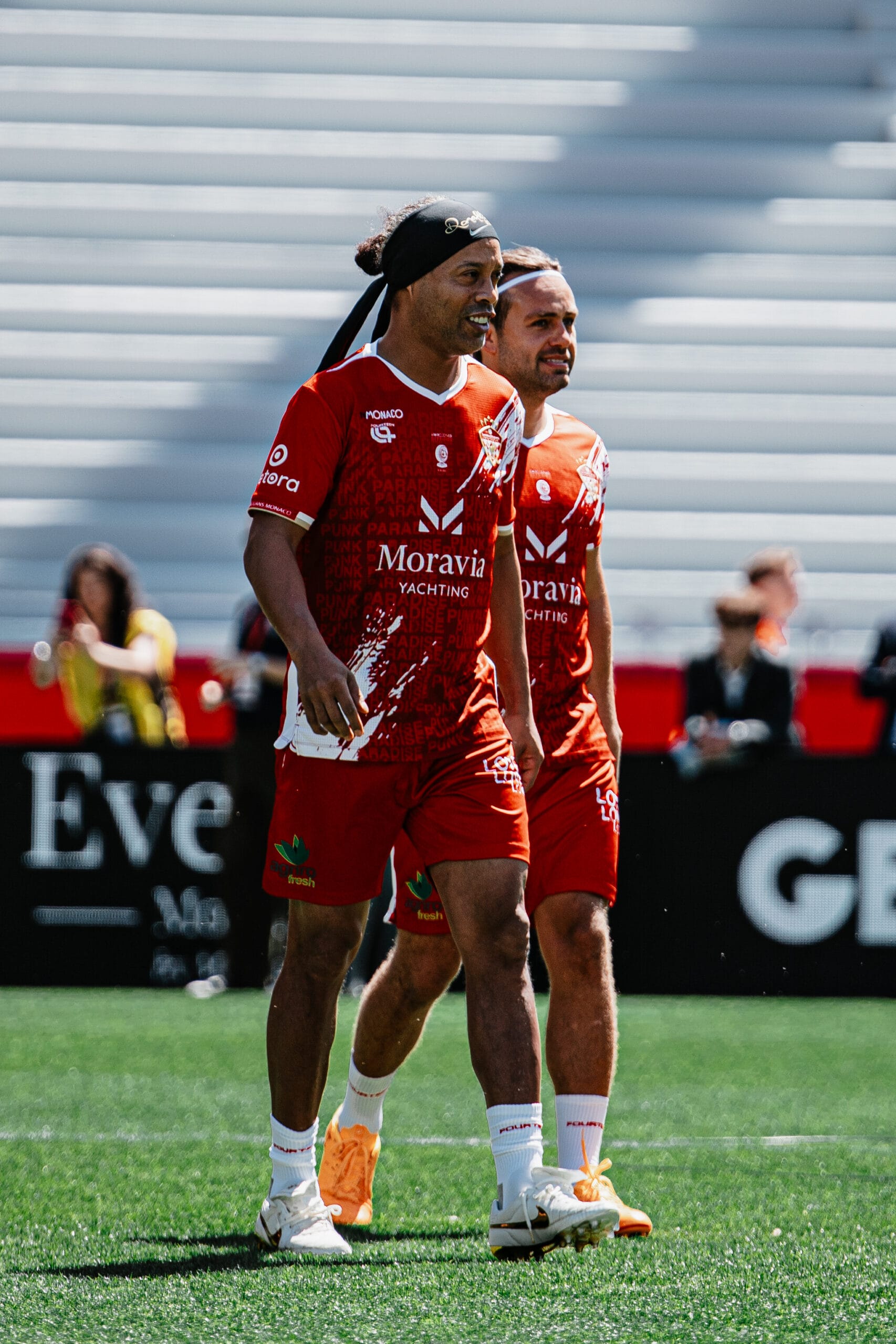 Mr Thank You joins Ronaldinho and Monaco’s Barbagiuans team in a victory at the Racing Stars Football Cup