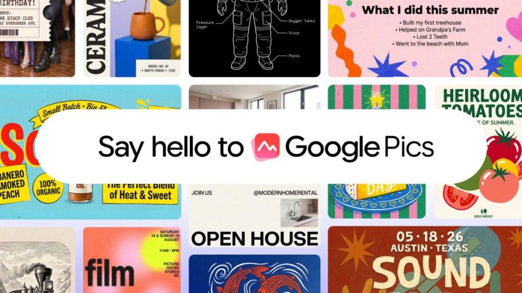Google Launches AI-Powered Design Tool Google Pics to Compete with Canva Google Launches AI-Powered Design Tool Google Pics to Compete with Canva